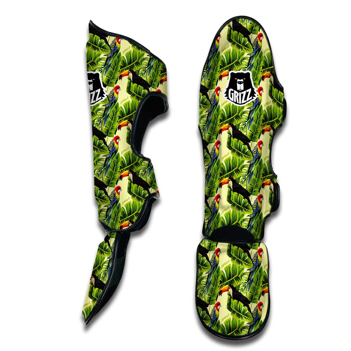 Tropic Jungle Bird Muay Thai Shin Guards-grizzshop