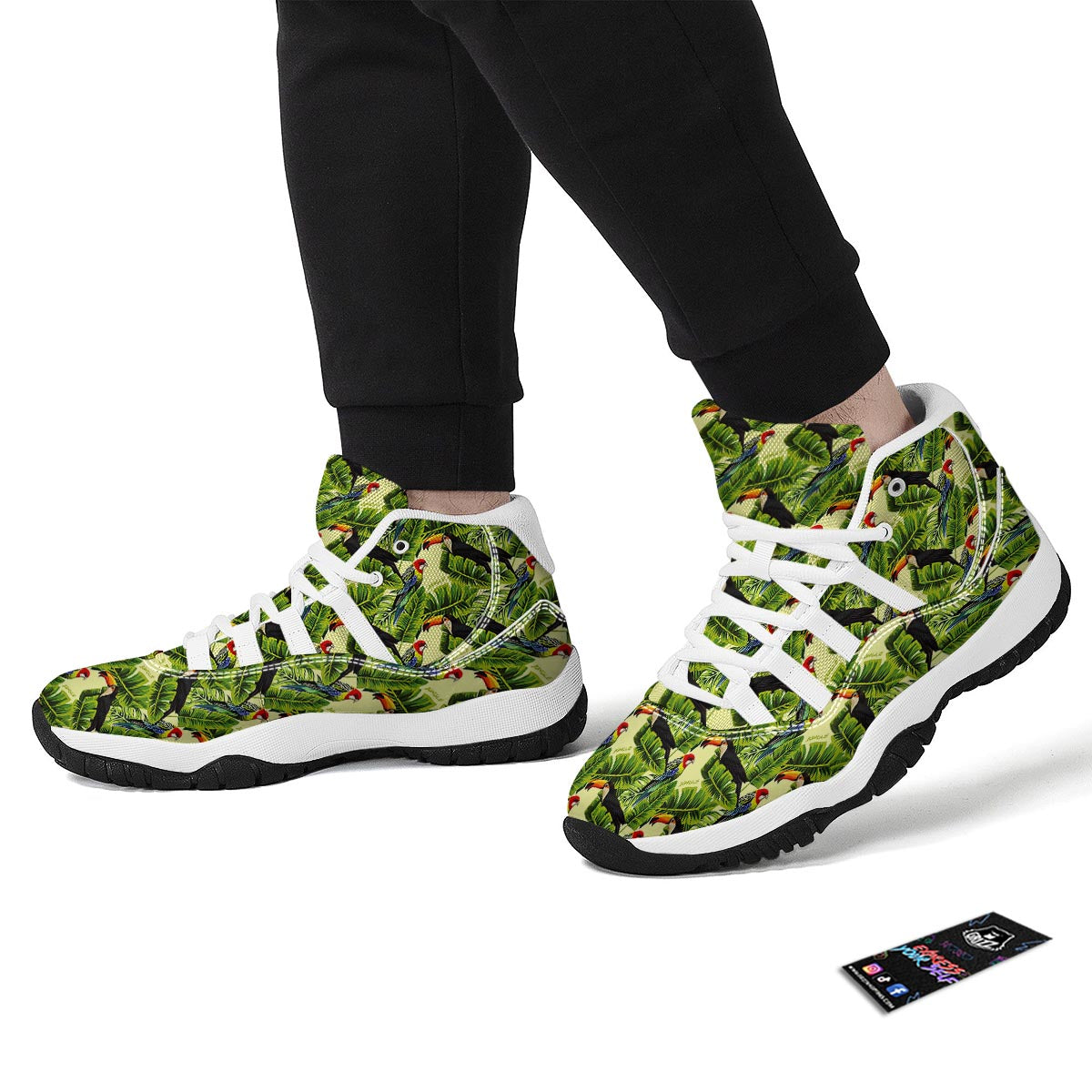 Tropic Jungle Bird White Bball Shoes-grizzshop
