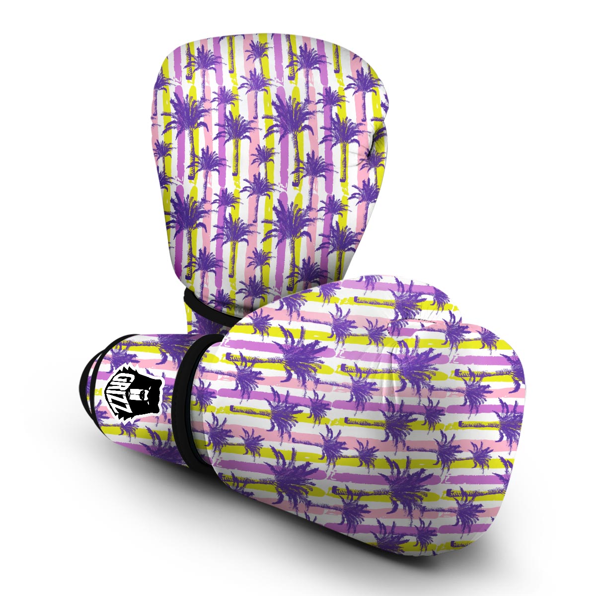 Tropical Abstract Palm Tree Boxing Gloves-grizzshop