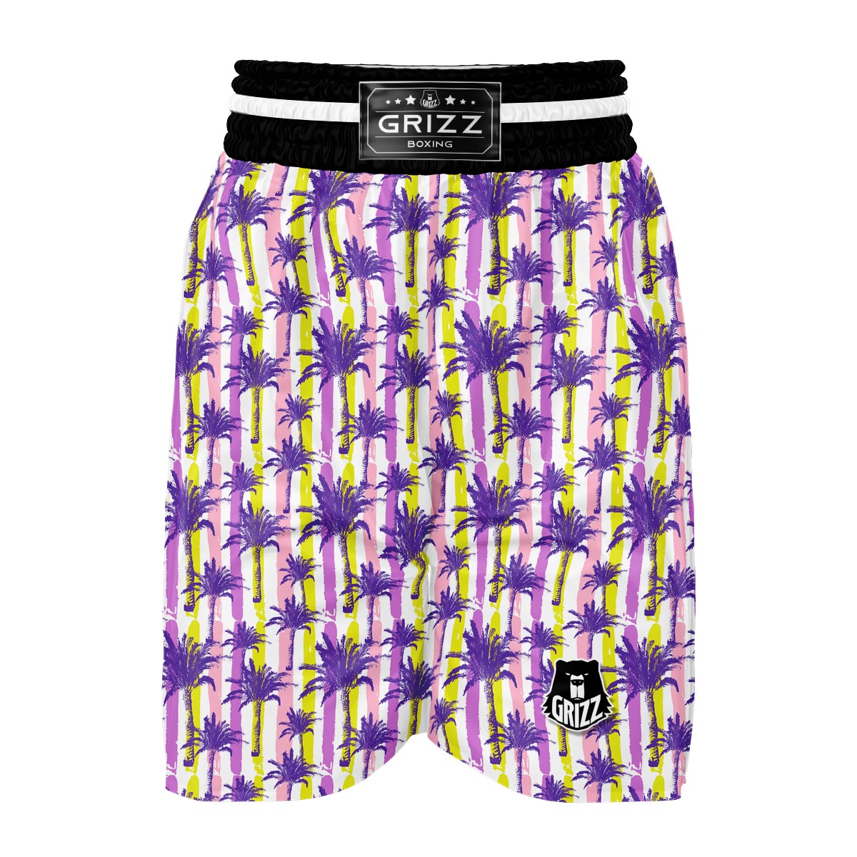 Tropical Abstract Palm Tree Boxing Shorts-grizzshop
