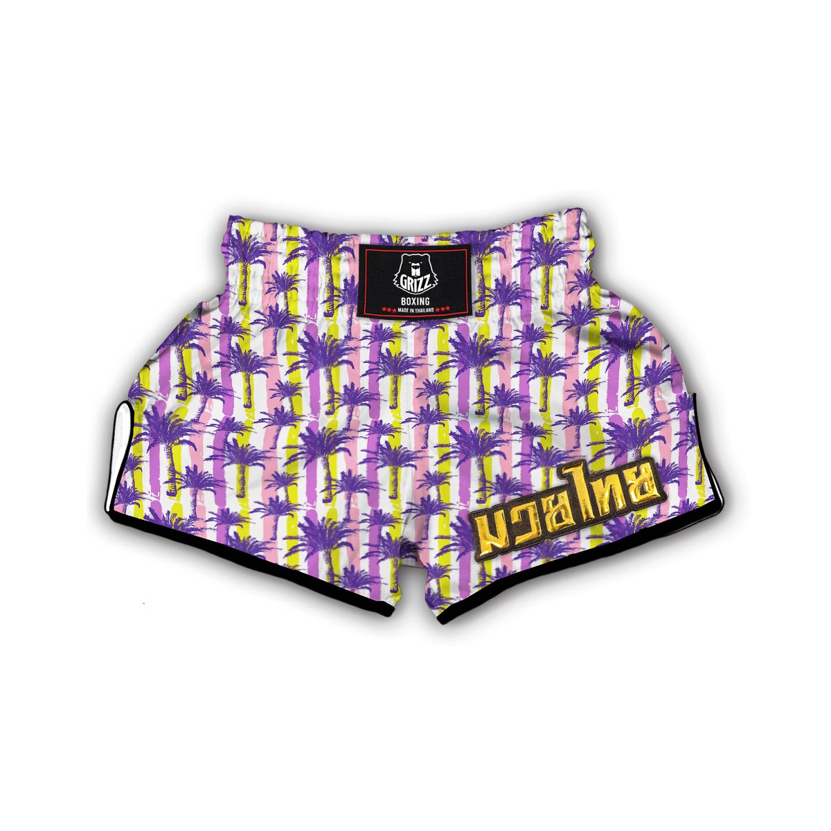 Tropical Abstract Palm Tree Muay Thai Boxing Shorts-grizzshop