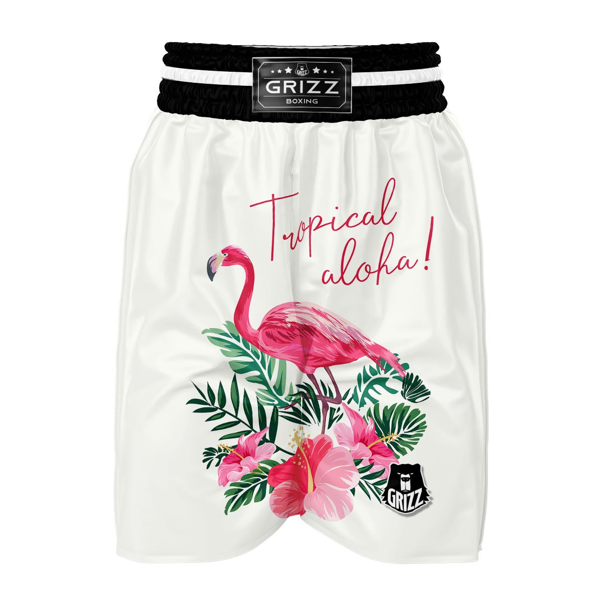 Tropical Aloha Flamingo Boxing Shorts-grizzshop