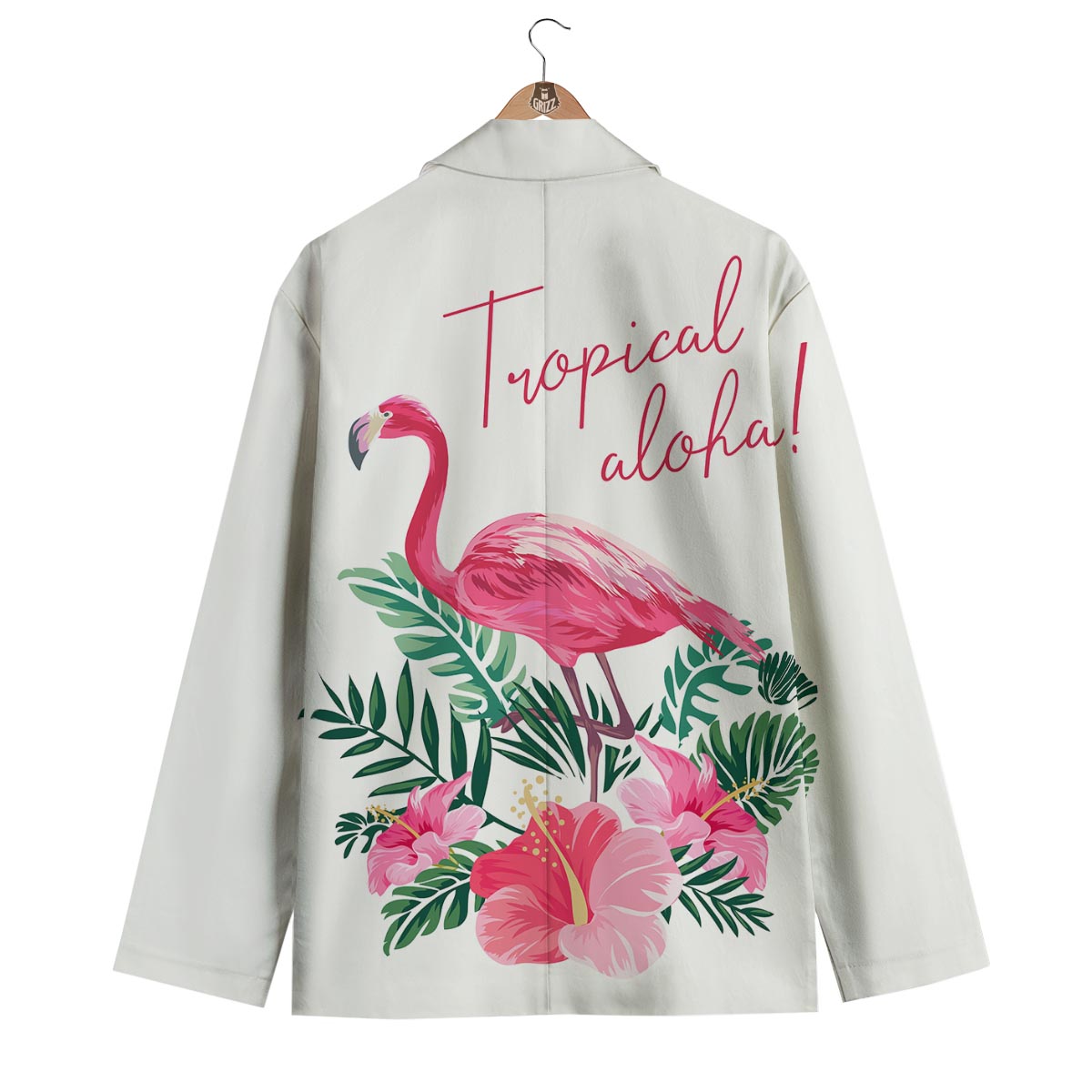 Tropical Aloha Flamingo Men's Blazer-grizzshop