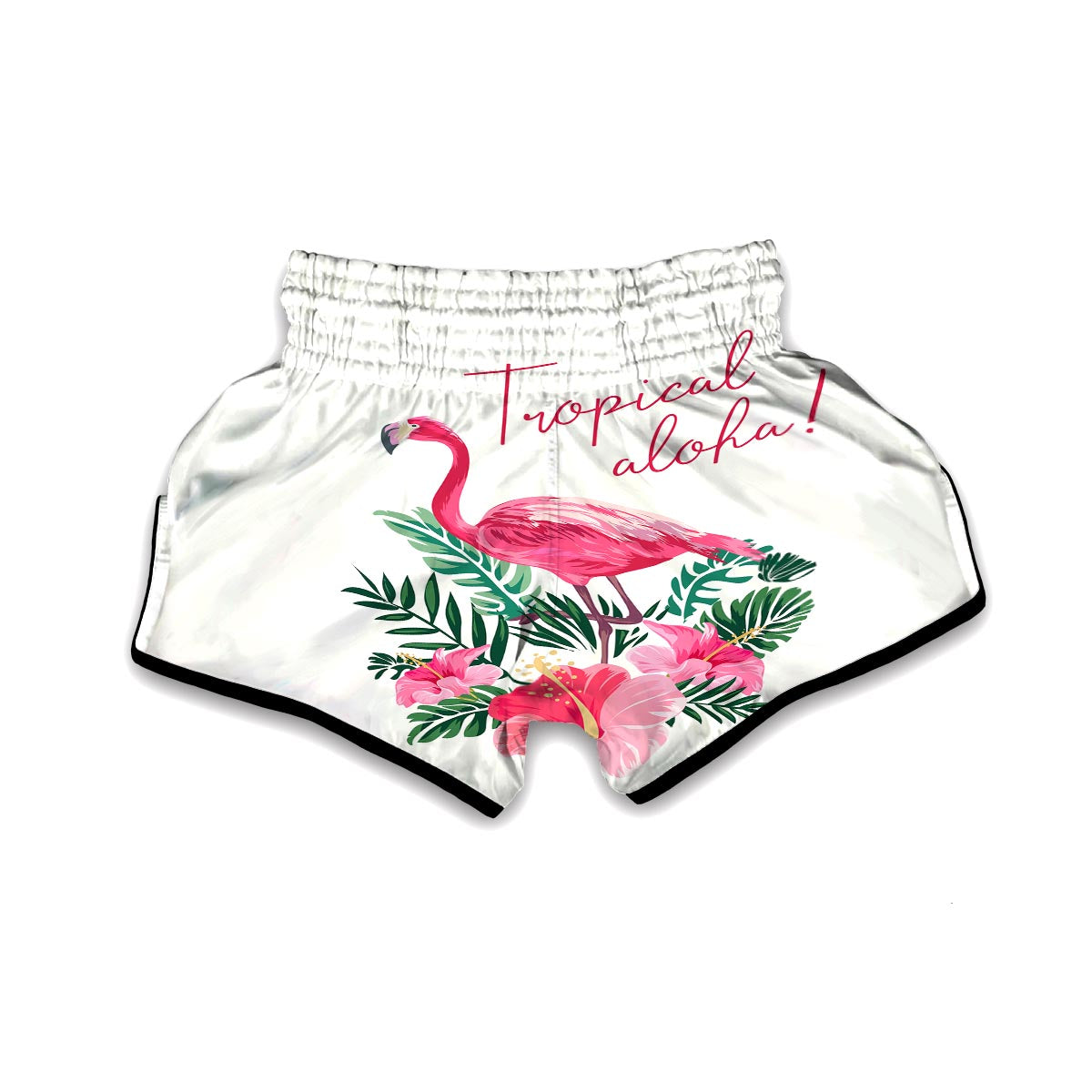 Tropical Aloha Flamingo Muay Thai Boxing Shorts-grizzshop