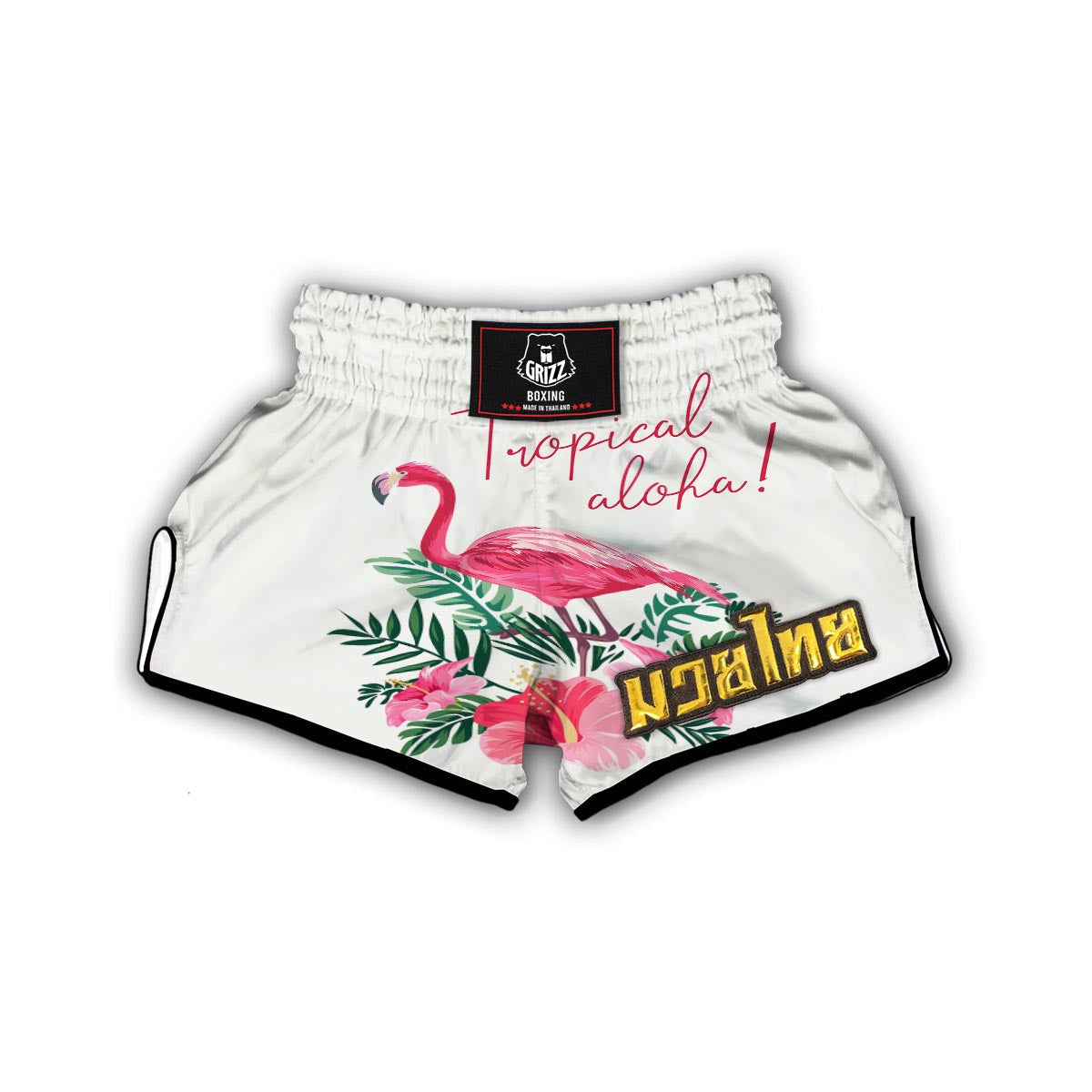 Tropical Aloha Flamingo Muay Thai Boxing Shorts-grizzshop