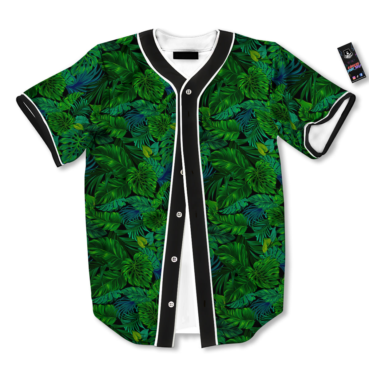 Tropical Aloha Hawaii Print Pattern Baseball Jersey-grizzshop