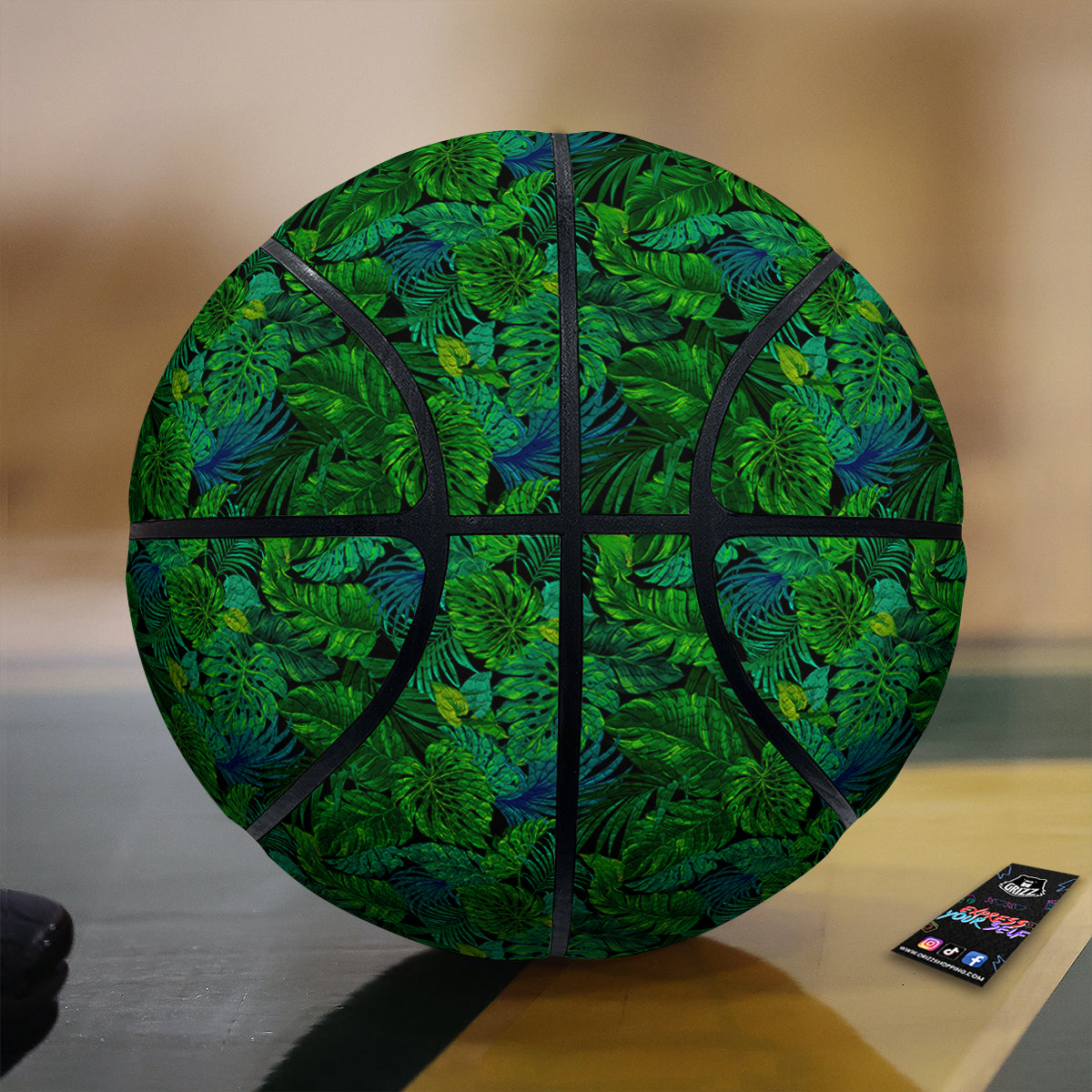 Tropical Aloha Hawaii Print Pattern Basketball-grizzshop