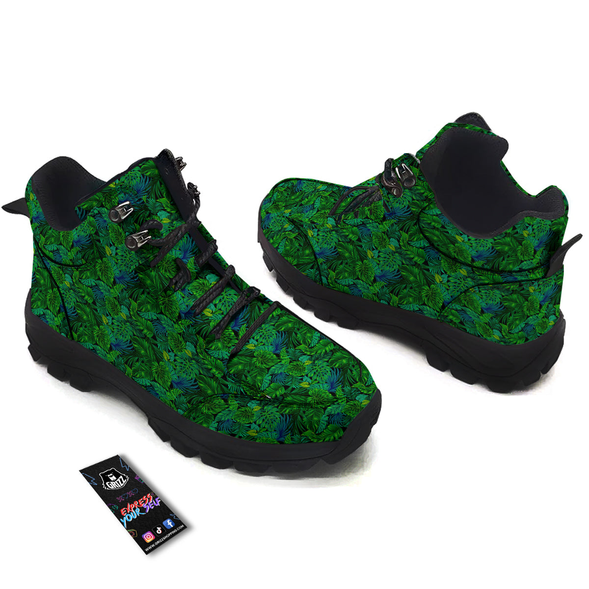 Tropical Aloha Hawaii Print Pattern Hiking Shoes-grizzshop