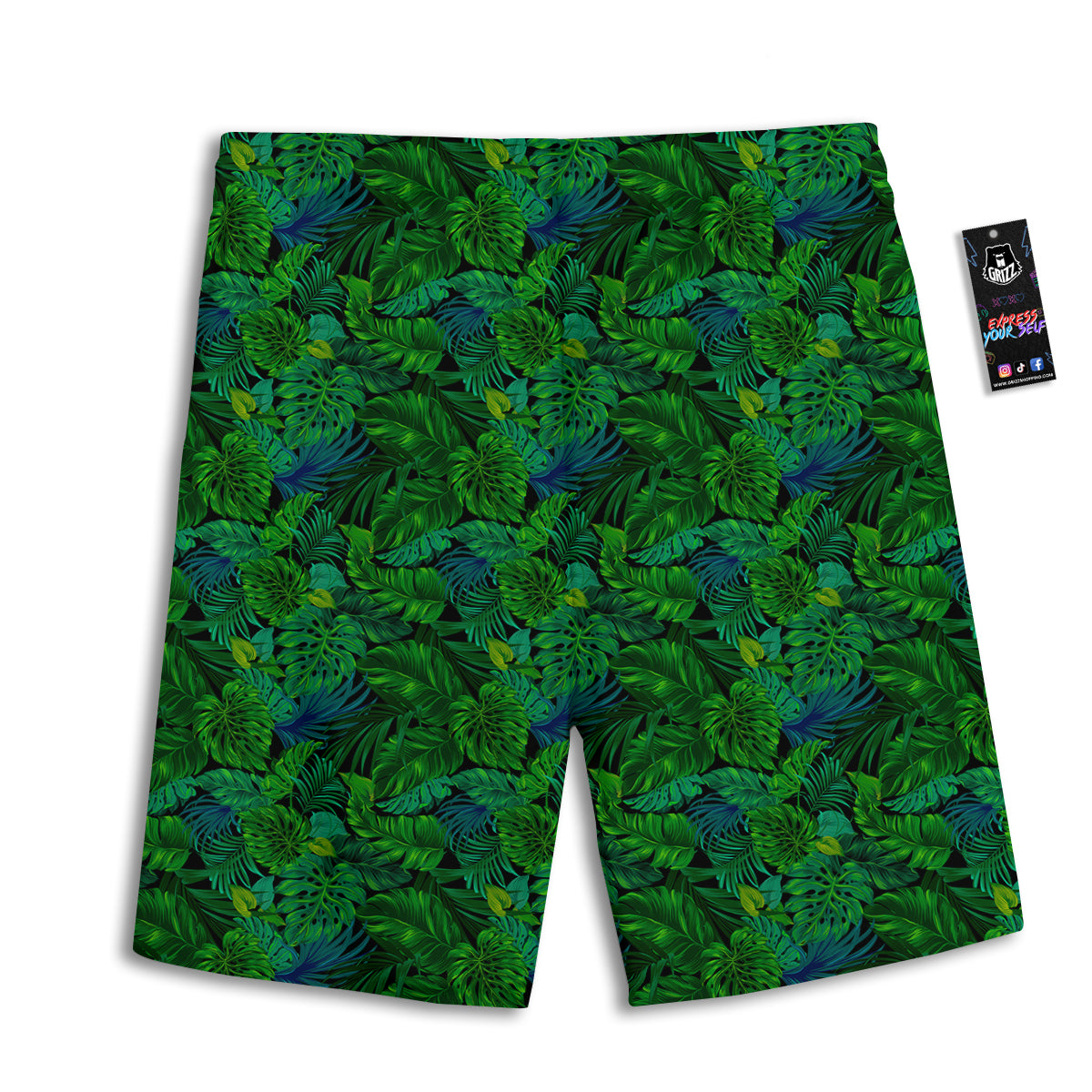Tropical Aloha Hawaii Print Pattern Men's Athletic Shorts