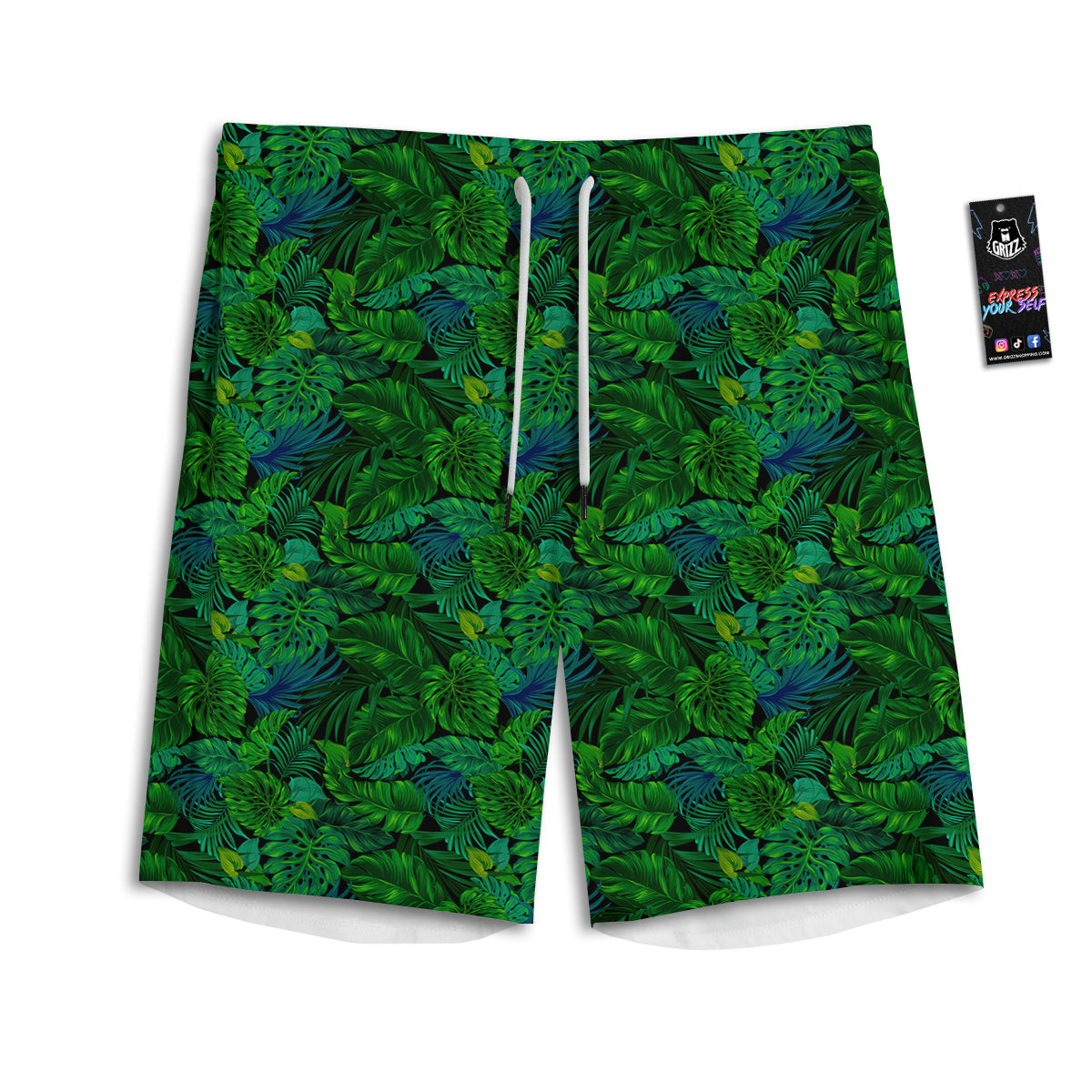 Tropical Aloha Hawaii Print Pattern Men's Athletic Shorts