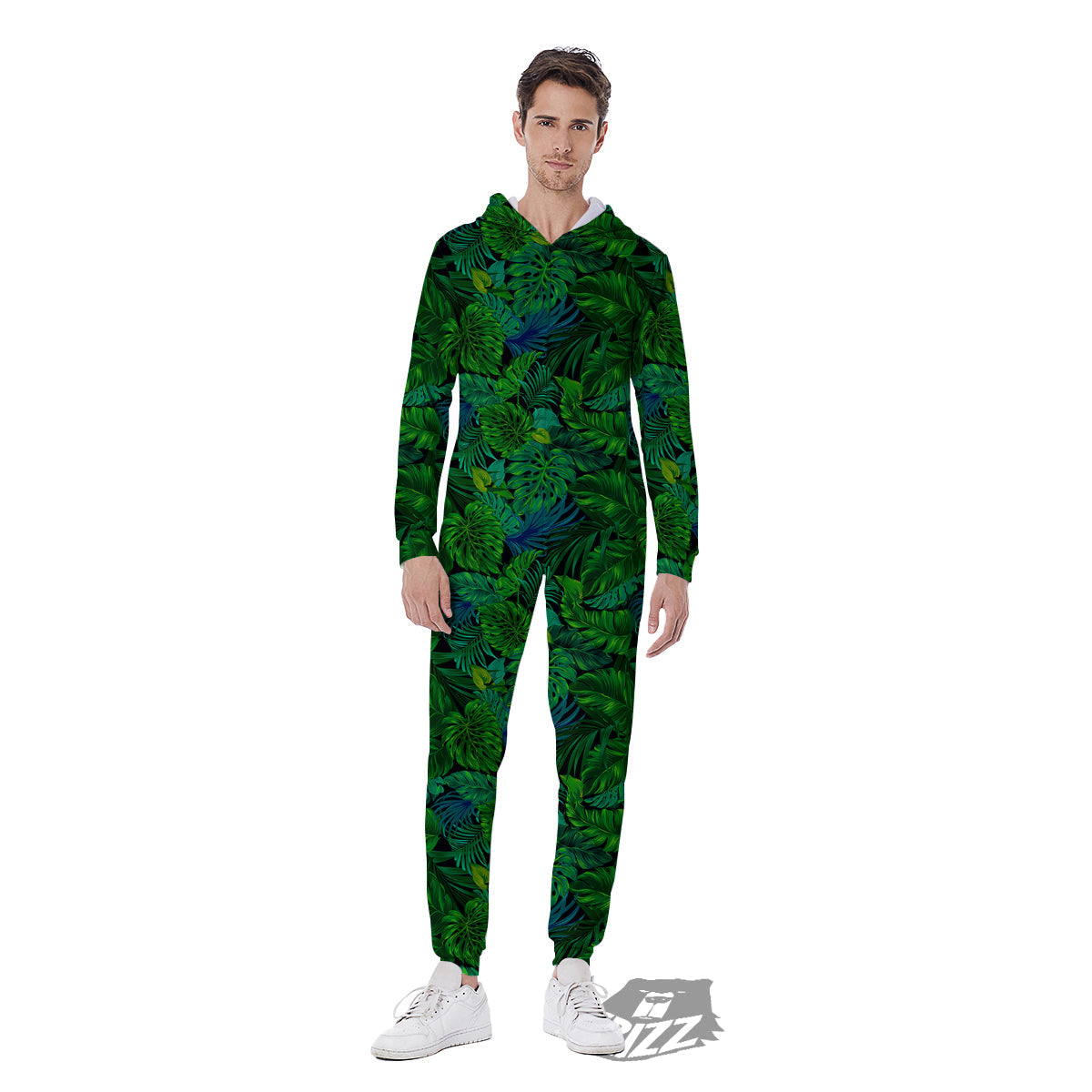 Tropical Aloha Hawaii Print Pattern Men's Jumpsuit-grizzshop