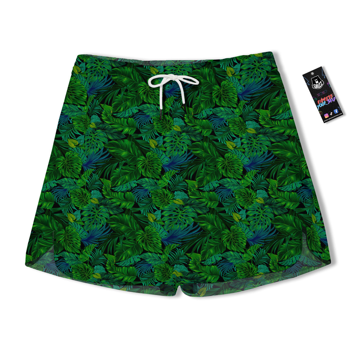 Tropical Aloha Hawaii Print Pattern Men's Running Shorts-grizzshop