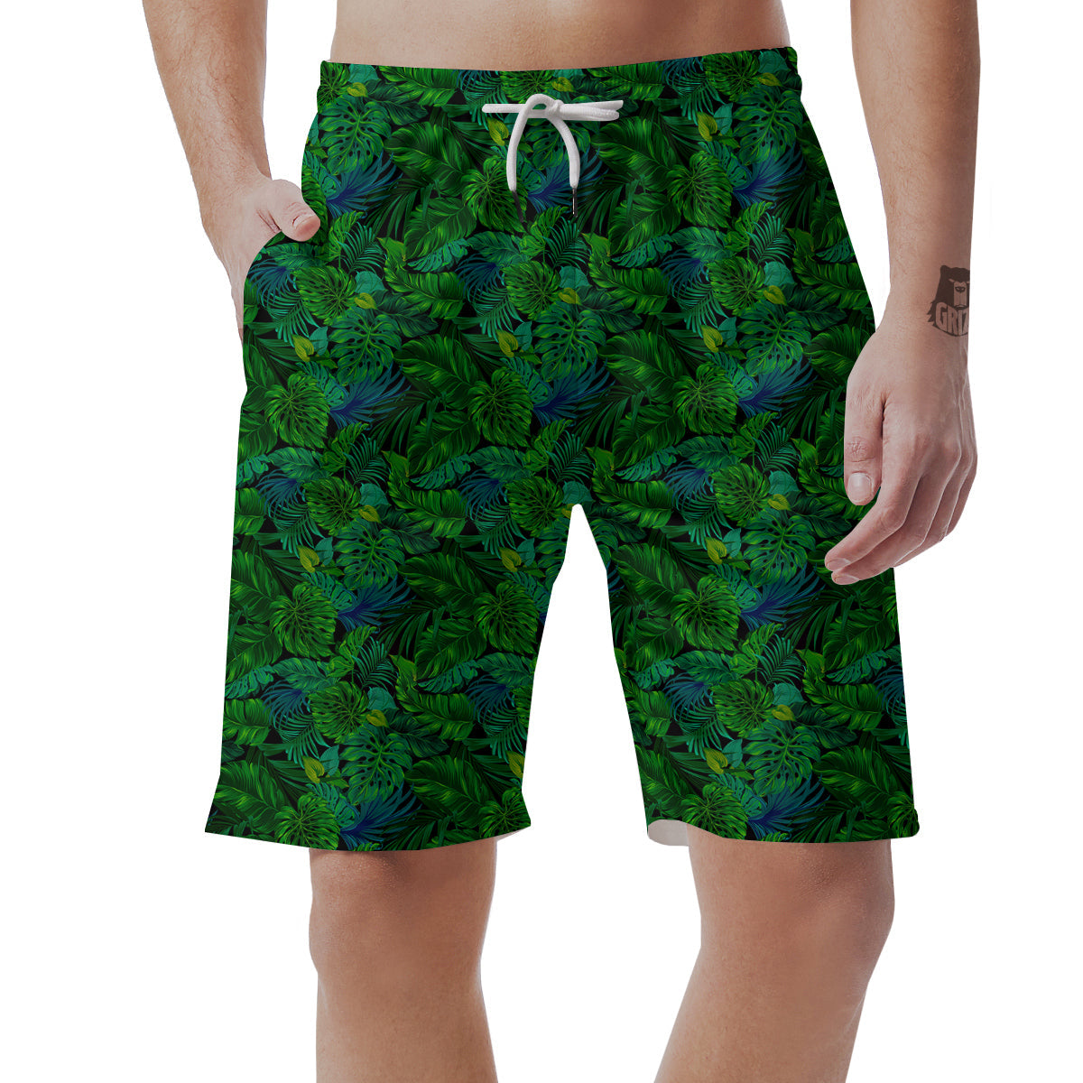 Tropical Aloha Hawaii Print Pattern Men's Shorts-grizzshop