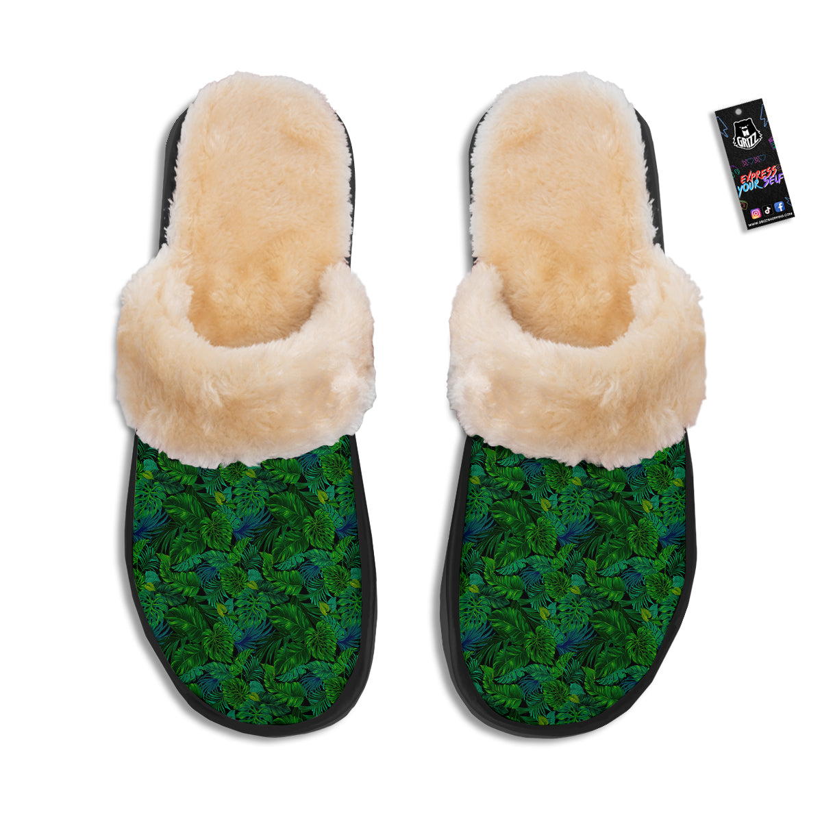 Tropical Aloha Hawaii Print Pattern Slippers-grizzshop