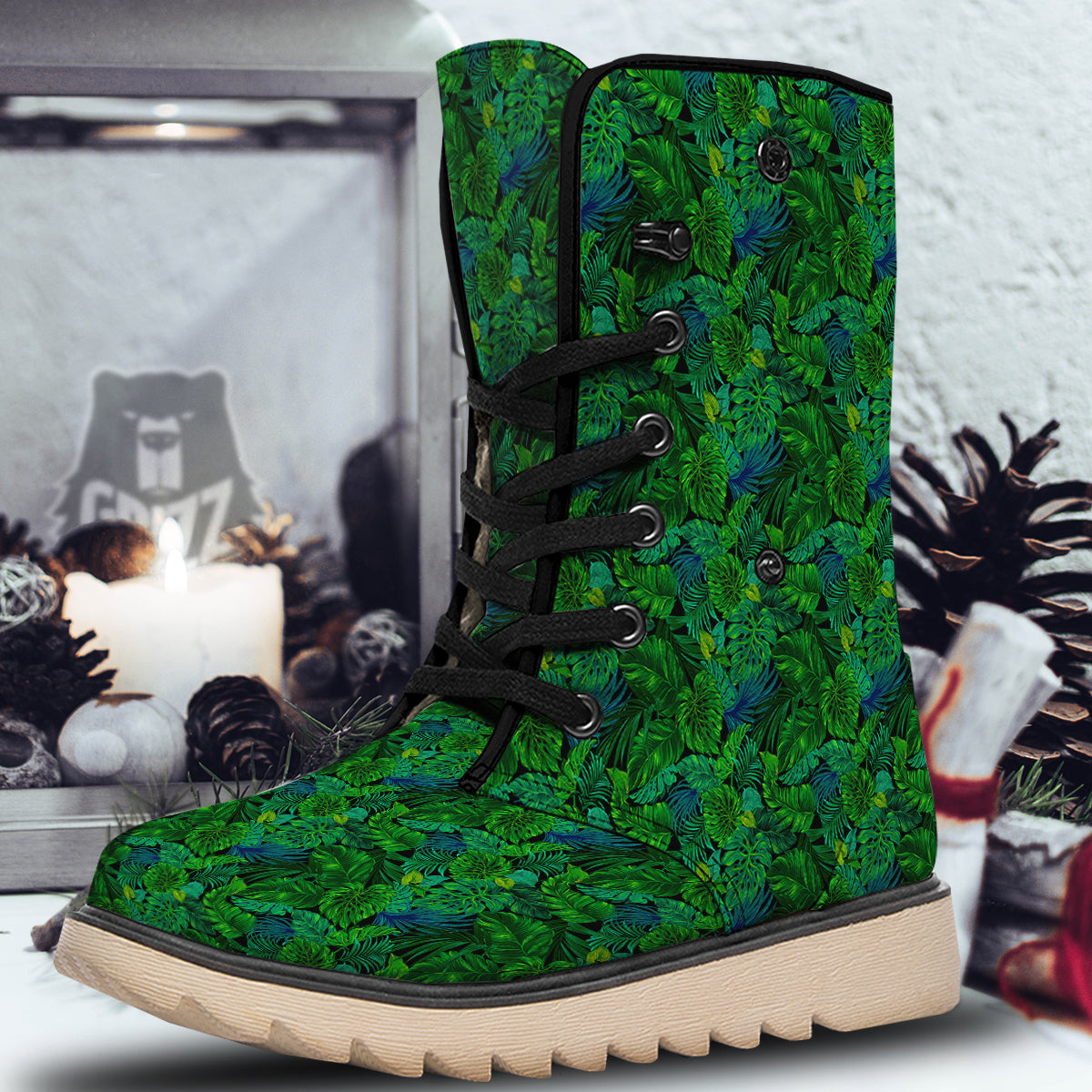Tropical Aloha Hawaii Print Pattern Snow Boots-grizzshop