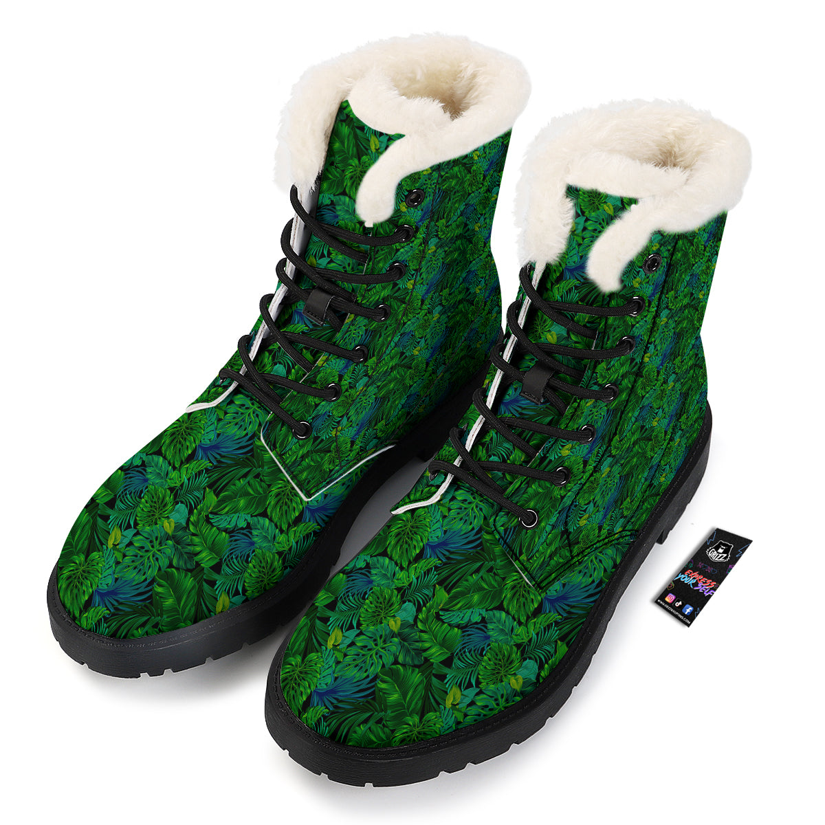 Tropical Aloha Hawaii Print Pattern Winter Boots-grizzshop