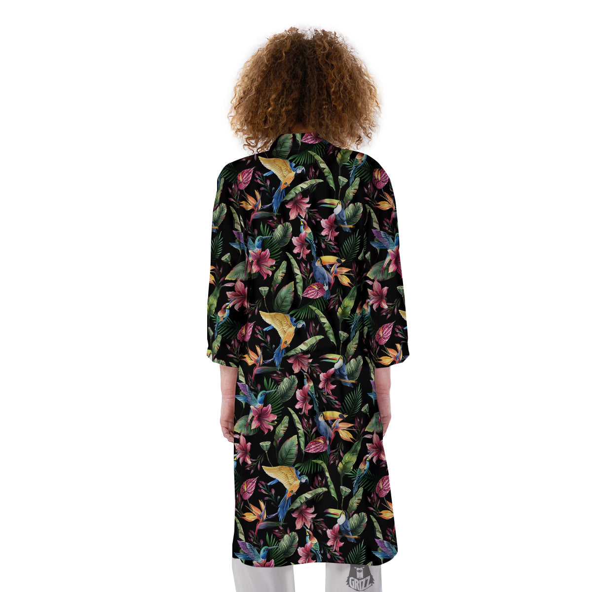 Tropical Aloha Hawaiian Print Pattern Kimono-grizzshop