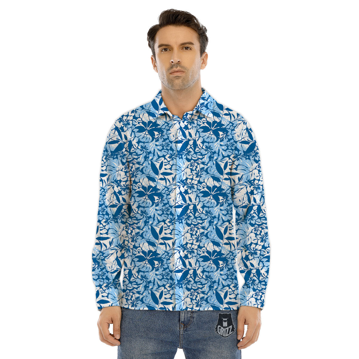 Tropical Aloha Hawaiian Print Pattern Men's Dress Shirts-grizzshop