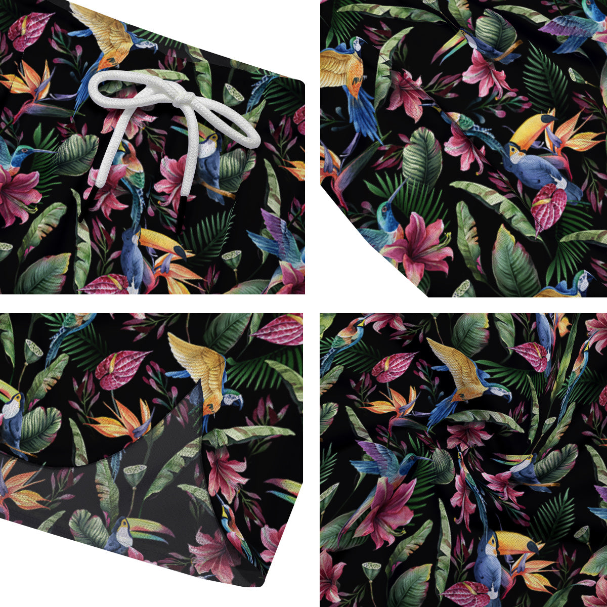 Tropical Aloha Hawaiian Print Pattern Men's Running Shorts-grizzshop