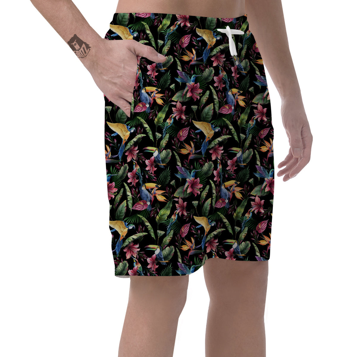 Tropical Aloha Hawaiian Print Pattern Men's Shorts-grizzshop