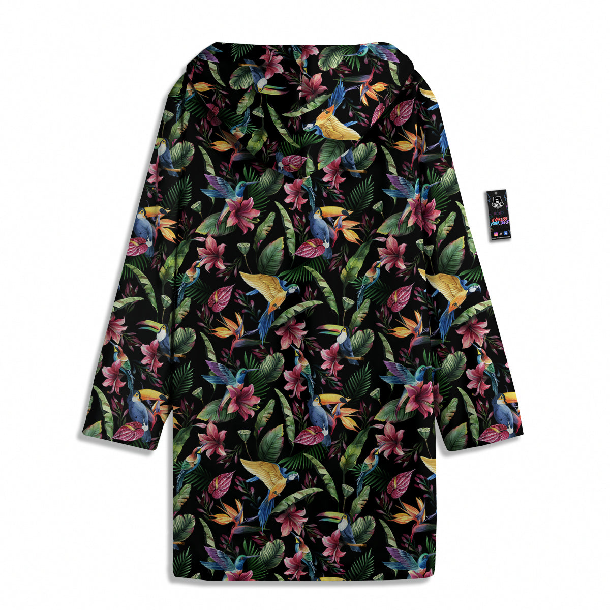 Tropical Aloha Hawaiian Print Pattern Men's Windbreaker Jacket-grizzshop