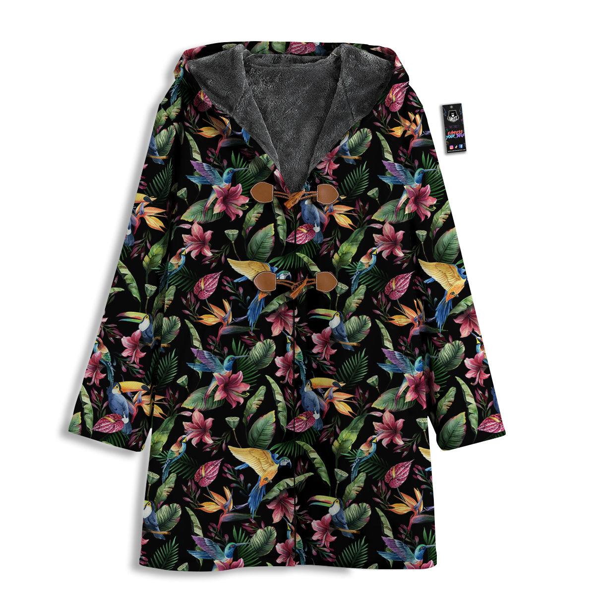 Tropical Aloha Hawaiian Print Pattern Men's Windbreaker Jacket-grizzshop