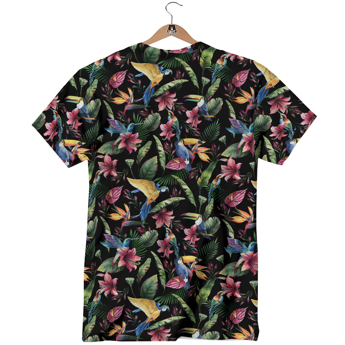 Tropical Aloha Hawaiian Print Pattern T-Shirt-grizzshop