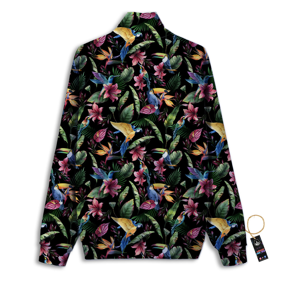 Tropical Aloha Hawaiian Print Pattern Track Jacket-grizzshop
