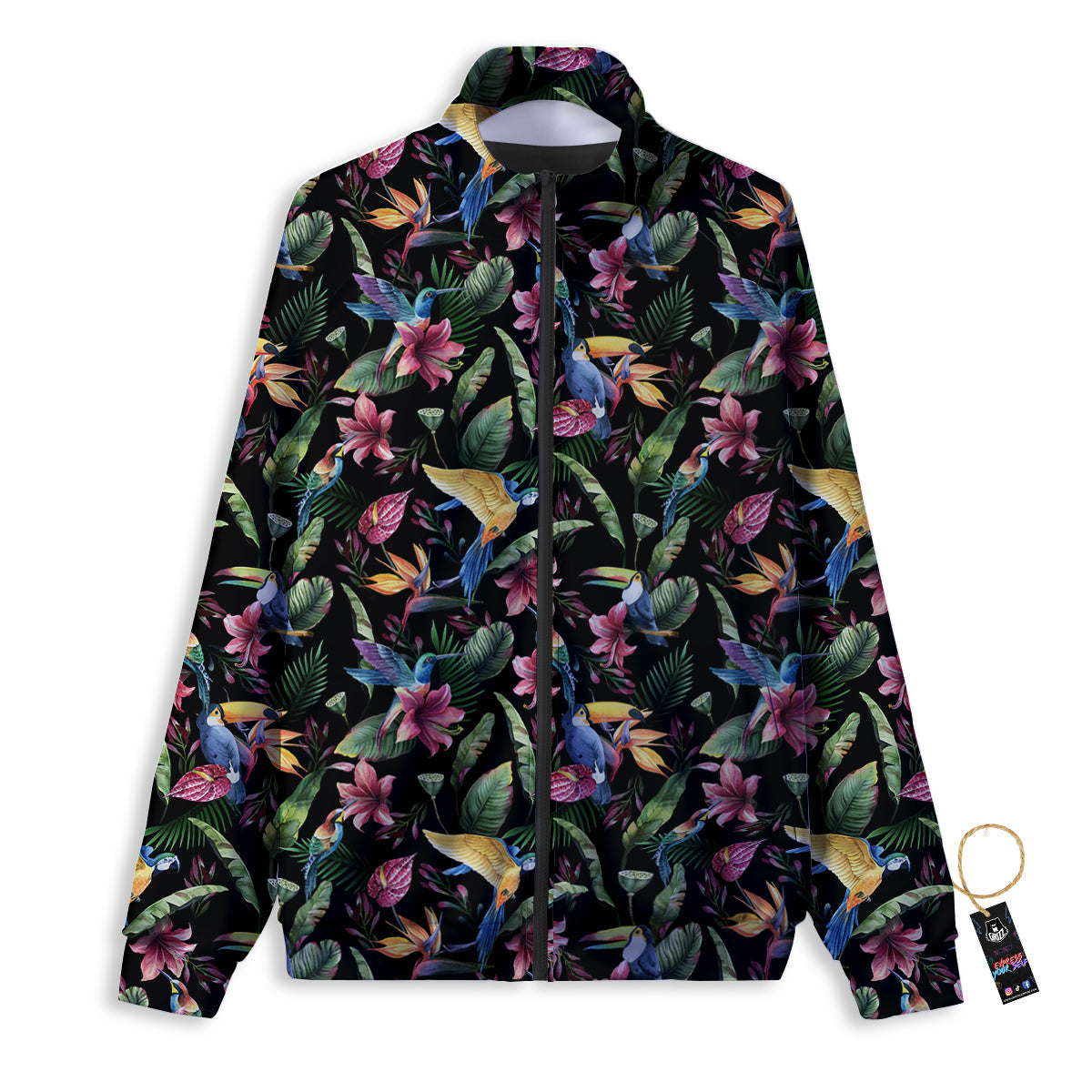 Tropical Aloha Hawaiian Print Pattern Track Jacket-grizzshop
