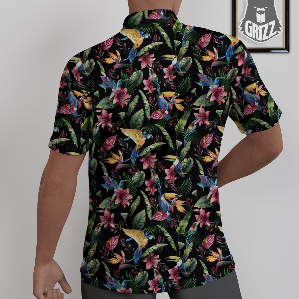 Tropical Aloha Hawaiian Print Pattern Untucked Shirts-grizzshop