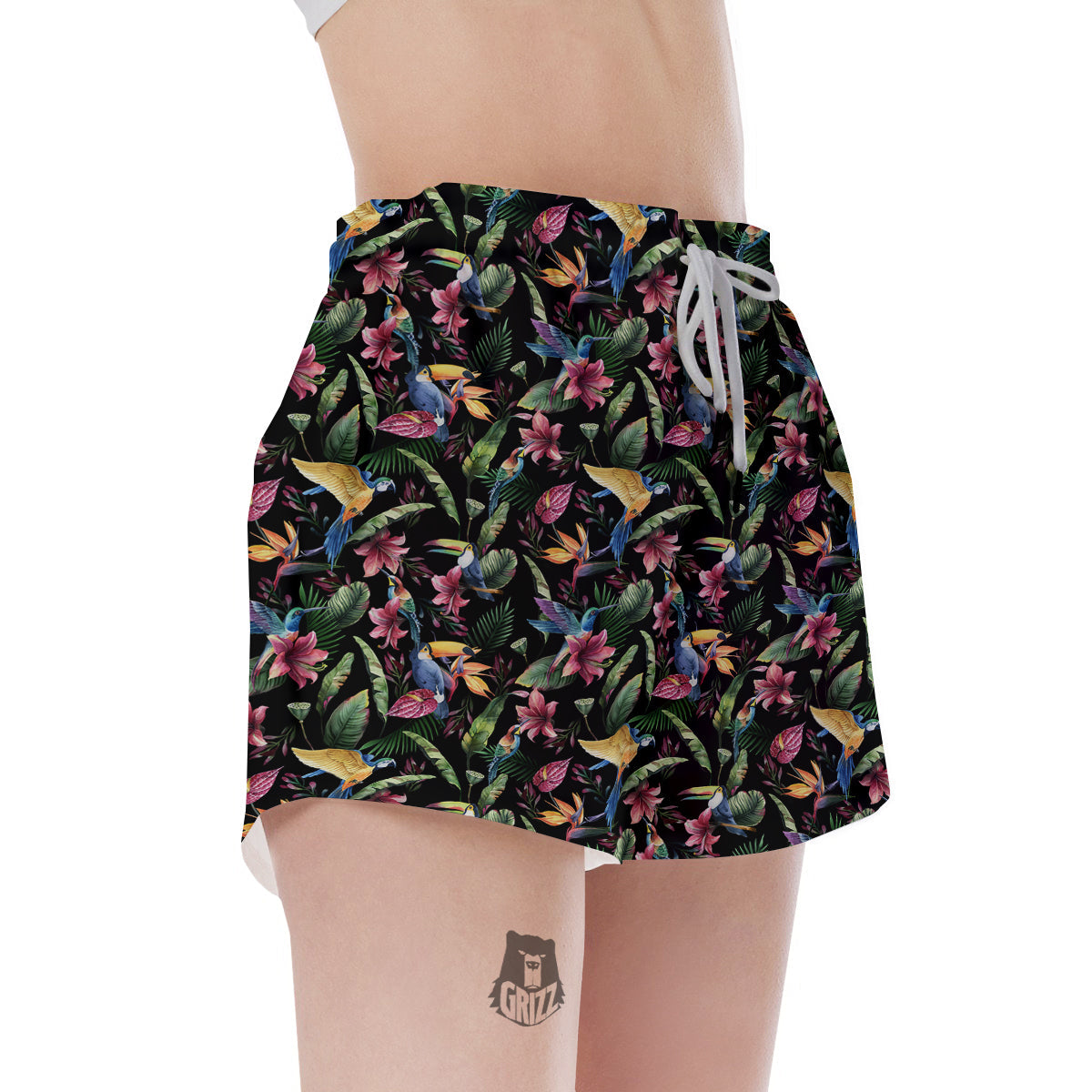 Tropical Aloha Hawaiian Print Pattern Women's Shorts-grizzshop