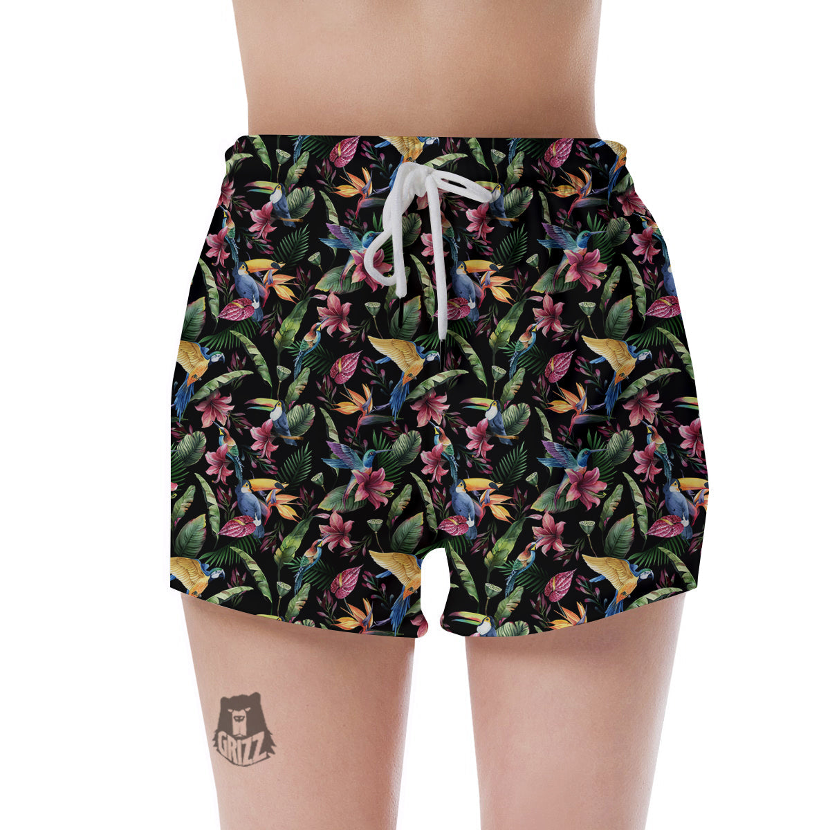 Tropical Aloha Hawaiian Print Pattern Women's Shorts-grizzshop