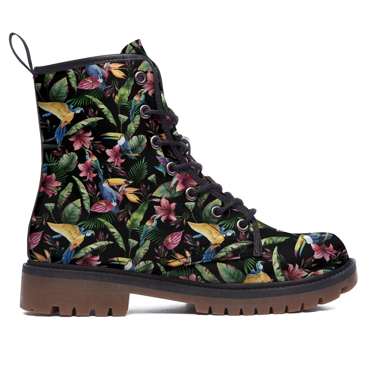 Tropical Aloha Hawaiian Print Pattern Work Boots-grizzshop