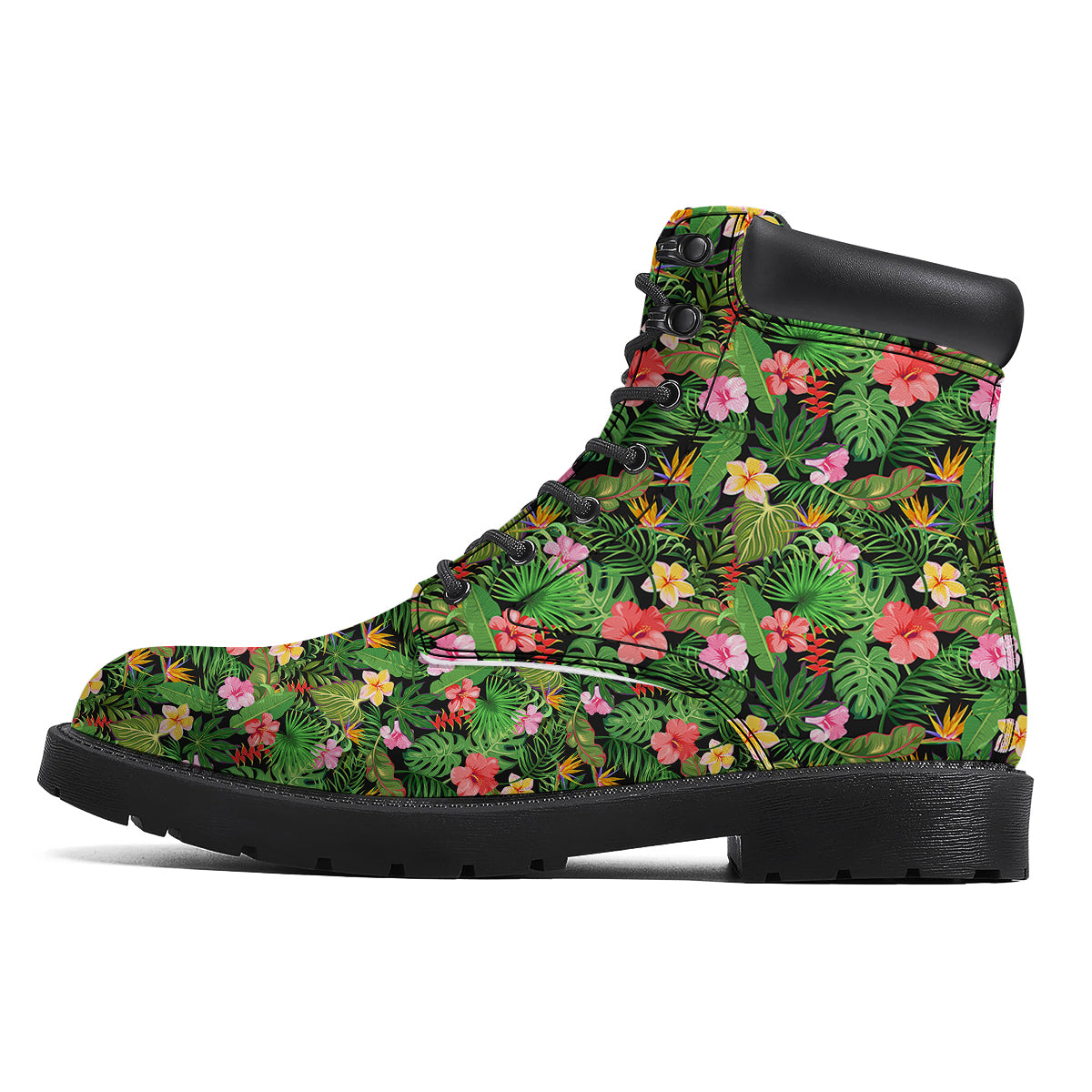 Tropical Aloha Hibiscus Print Pattern Boots-grizzshop
