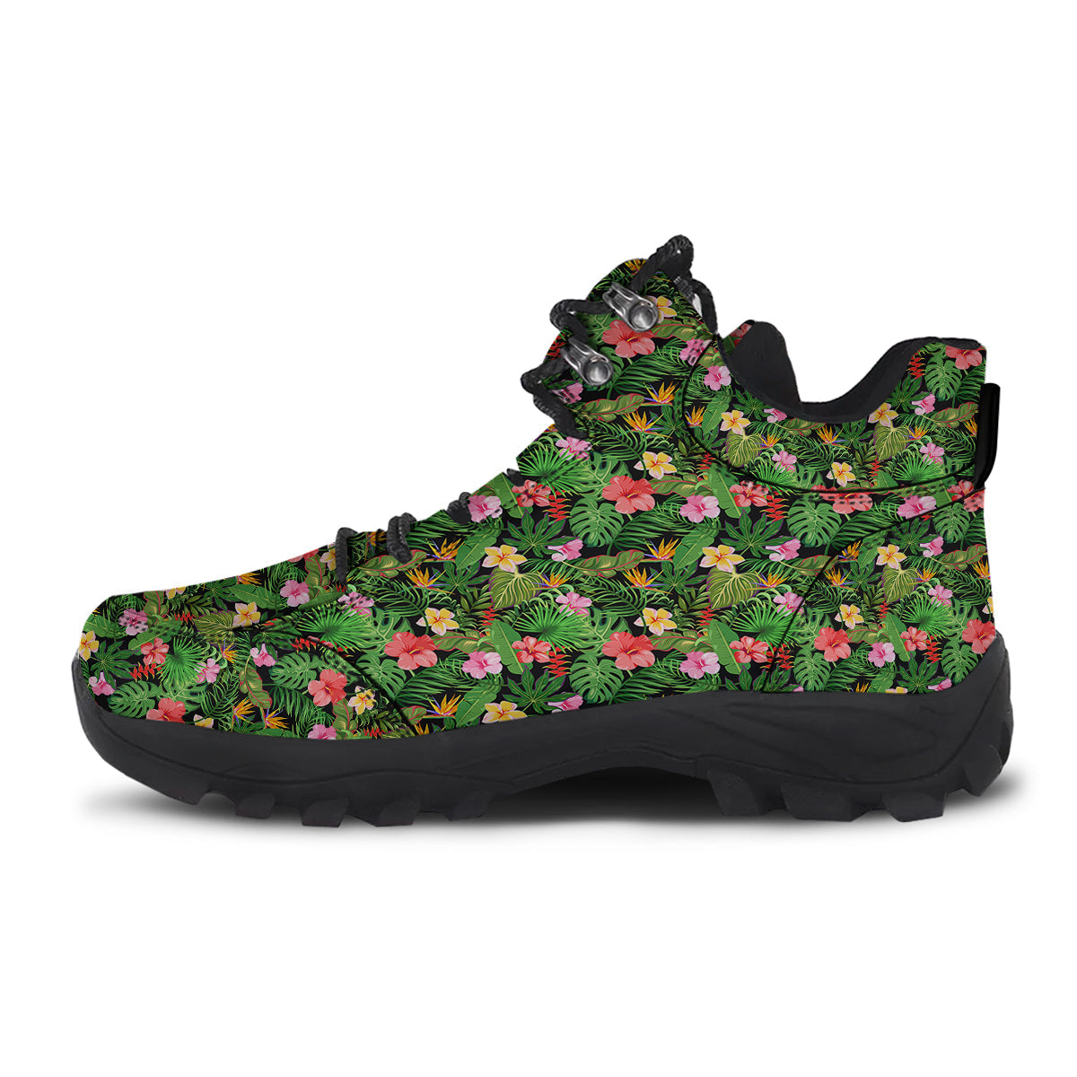 Tropical Aloha Hibiscus Print Pattern Hiking Shoes-grizzshop