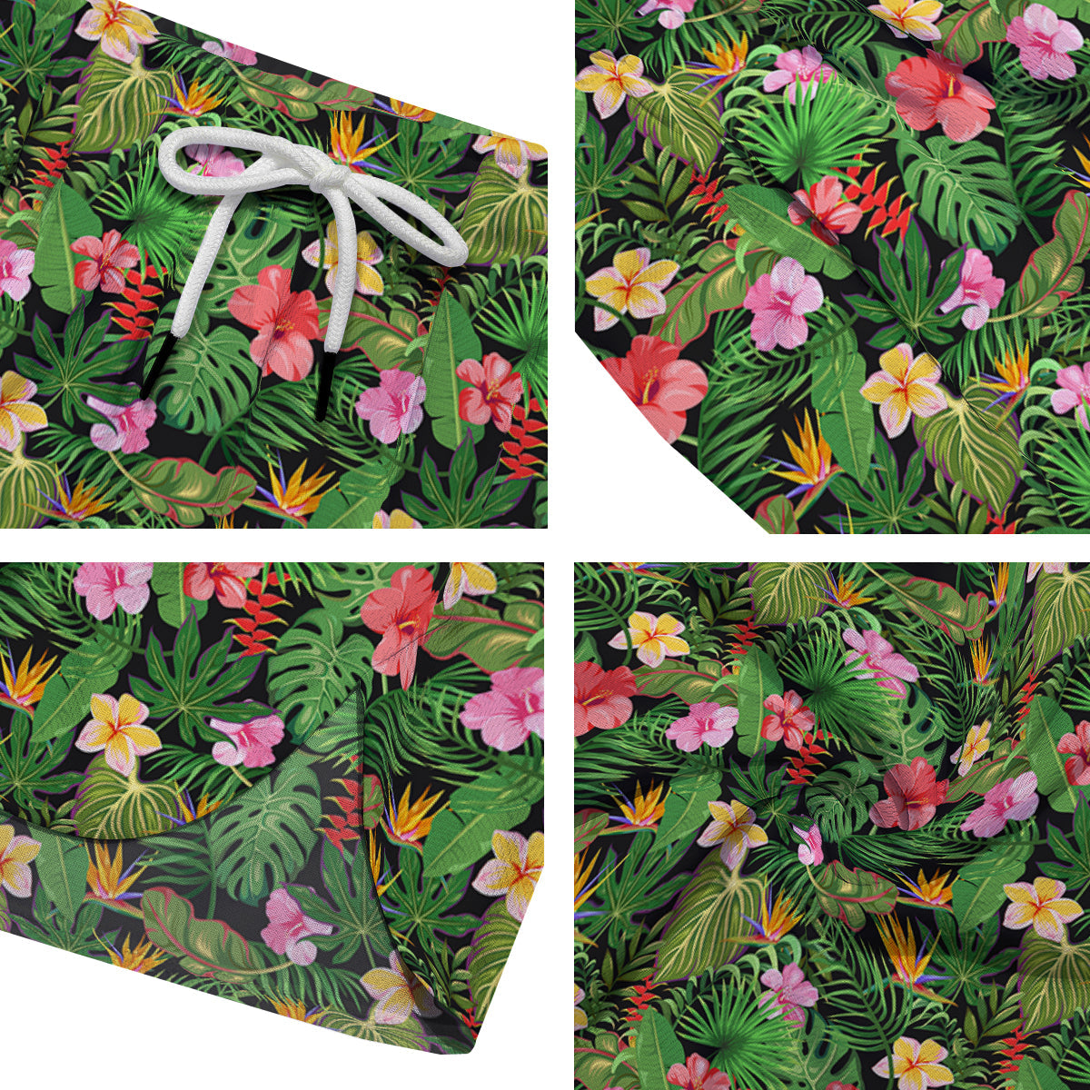 Tropical Aloha Hibiscus Print Pattern Men's Running Shorts-grizzshop