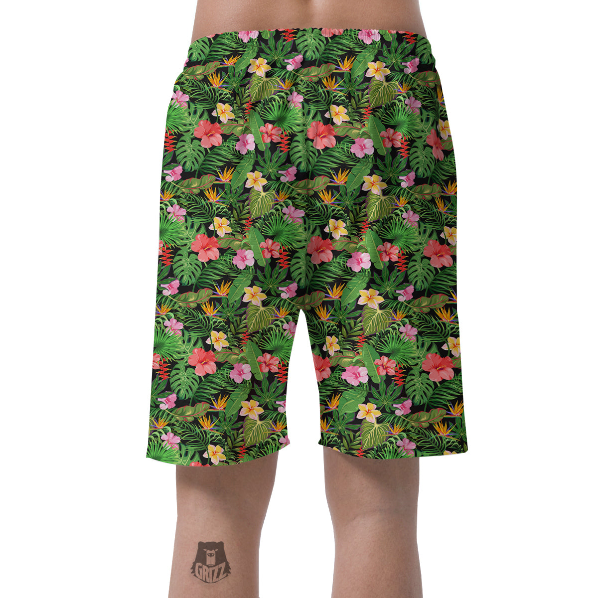 Tropical Aloha Hibiscus Print Pattern Men's Shorts-grizzshop