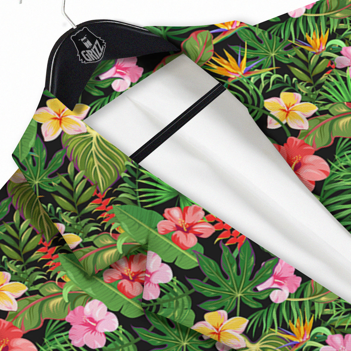 Tropical Aloha Hibiscus Print Pattern Men's Sport Coat-grizzshop