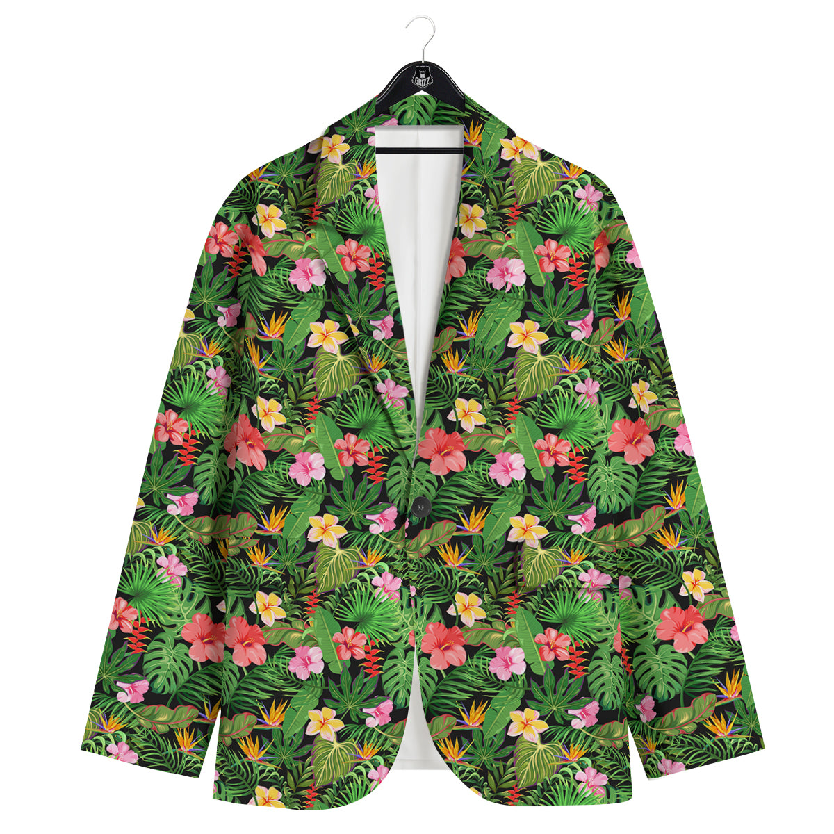 Tropical Aloha Hibiscus Print Pattern Men's Sport Coat-grizzshop