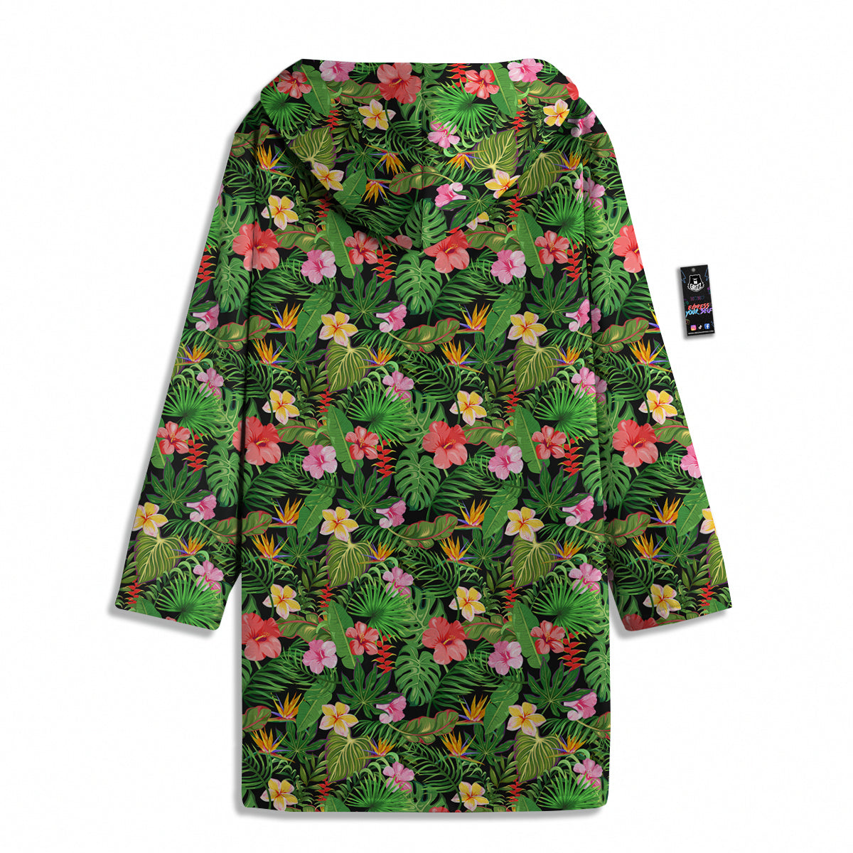 Tropical Aloha Hibiscus Print Pattern Men's Windbreaker Jacket-grizzshop