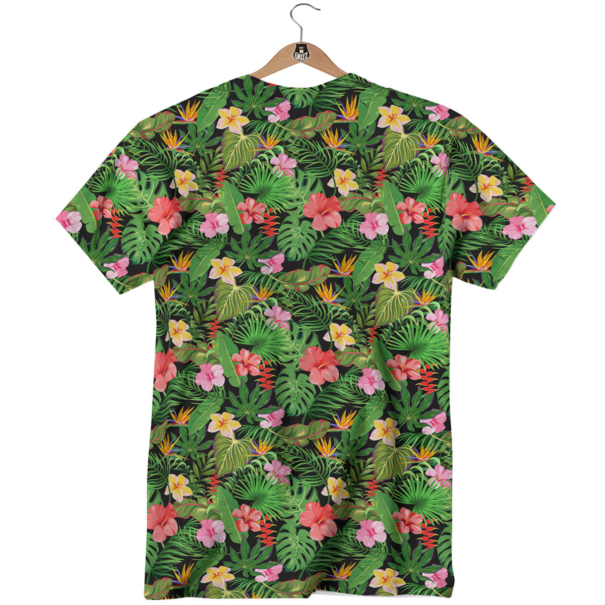 Tropical Aloha Hibiscus Print Pattern T-Shirt-grizzshop