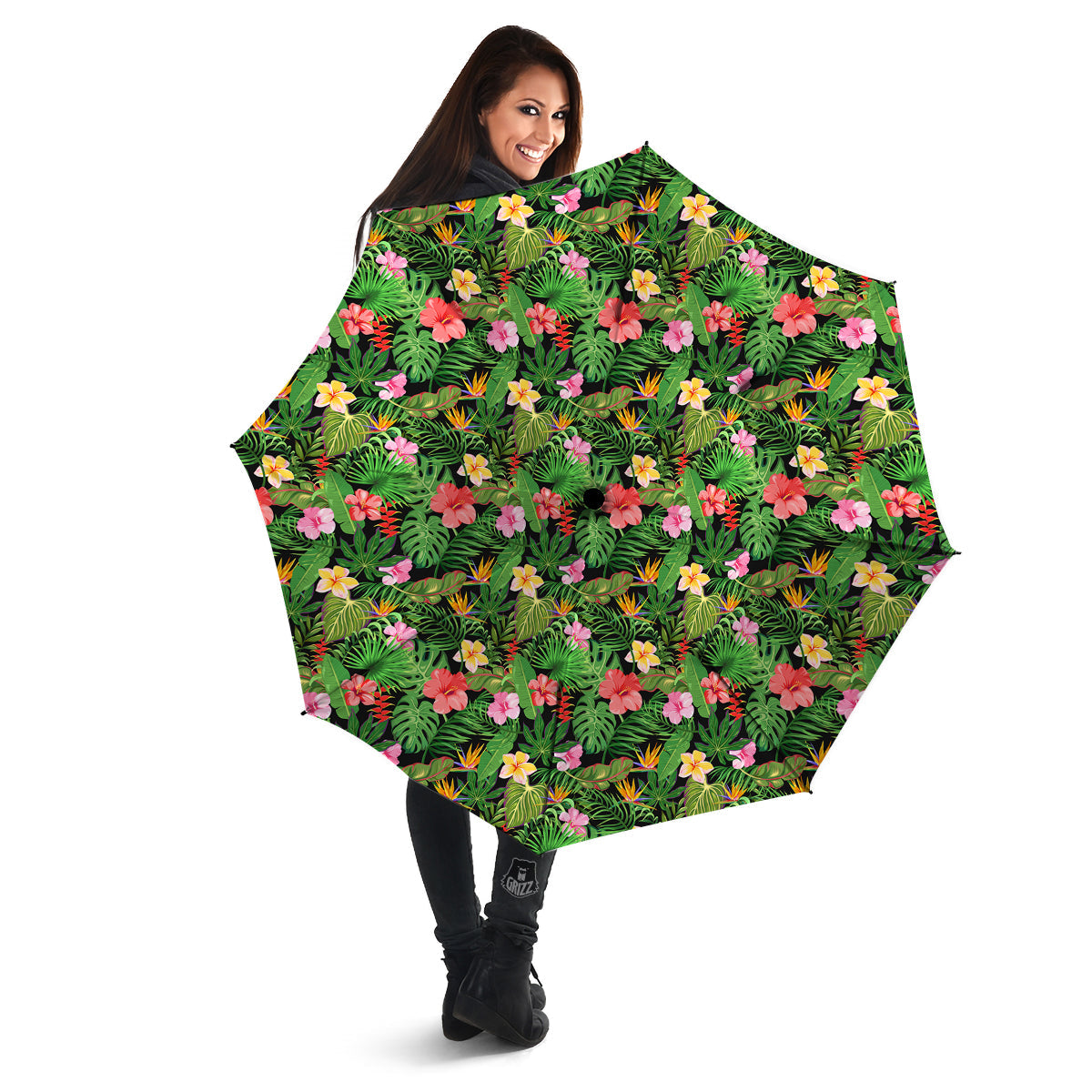 Tropical Aloha Hibiscus Print Pattern Umbrella-grizzshop