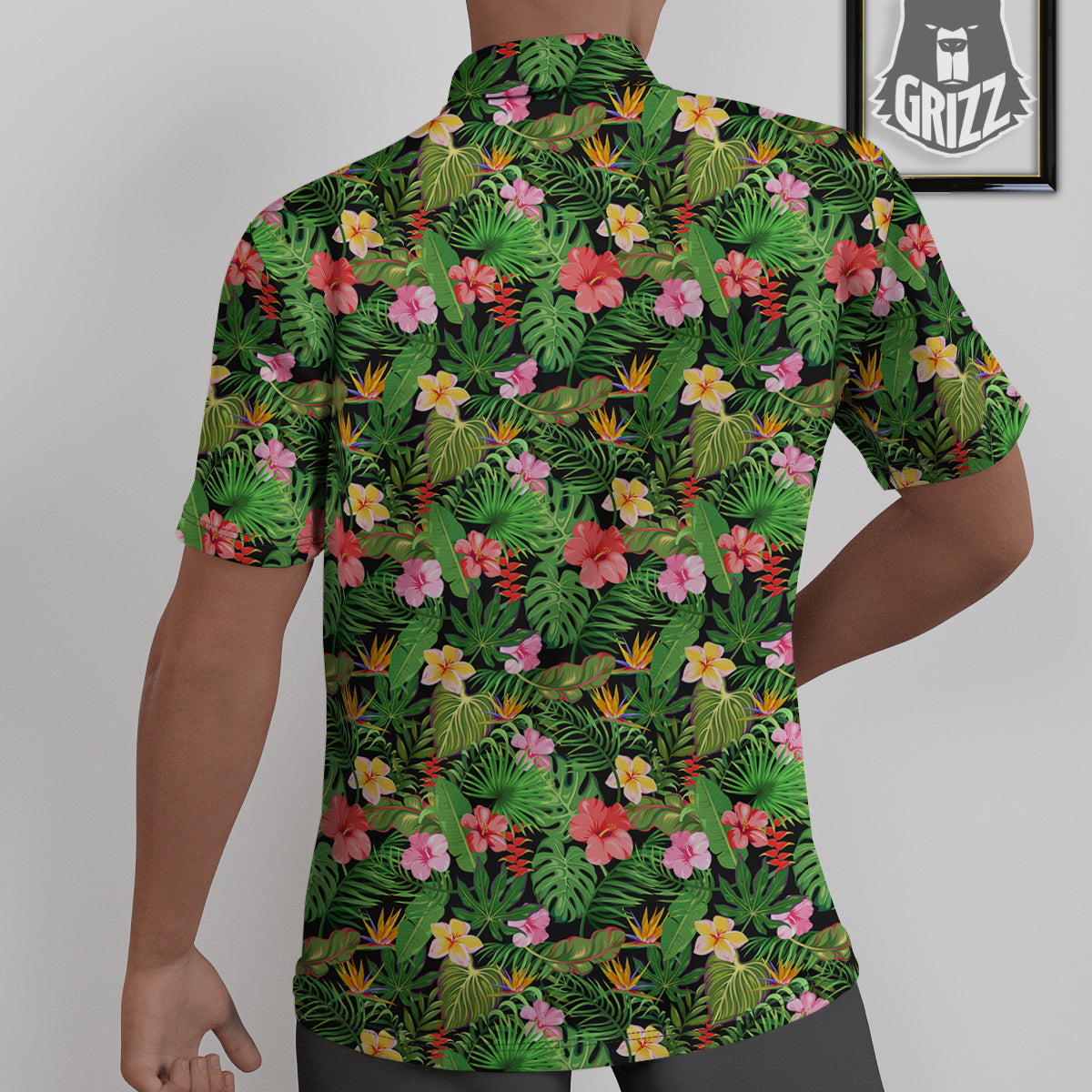 Tropical Aloha Hibiscus Print Pattern Untucked Shirts-grizzshop