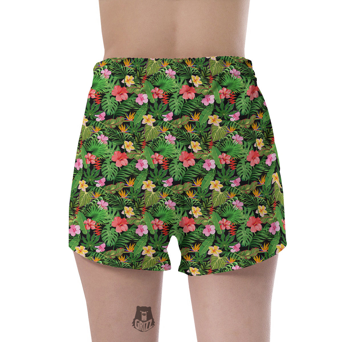 Tropical Aloha Hibiscus Print Pattern Women's Shorts-grizzshop