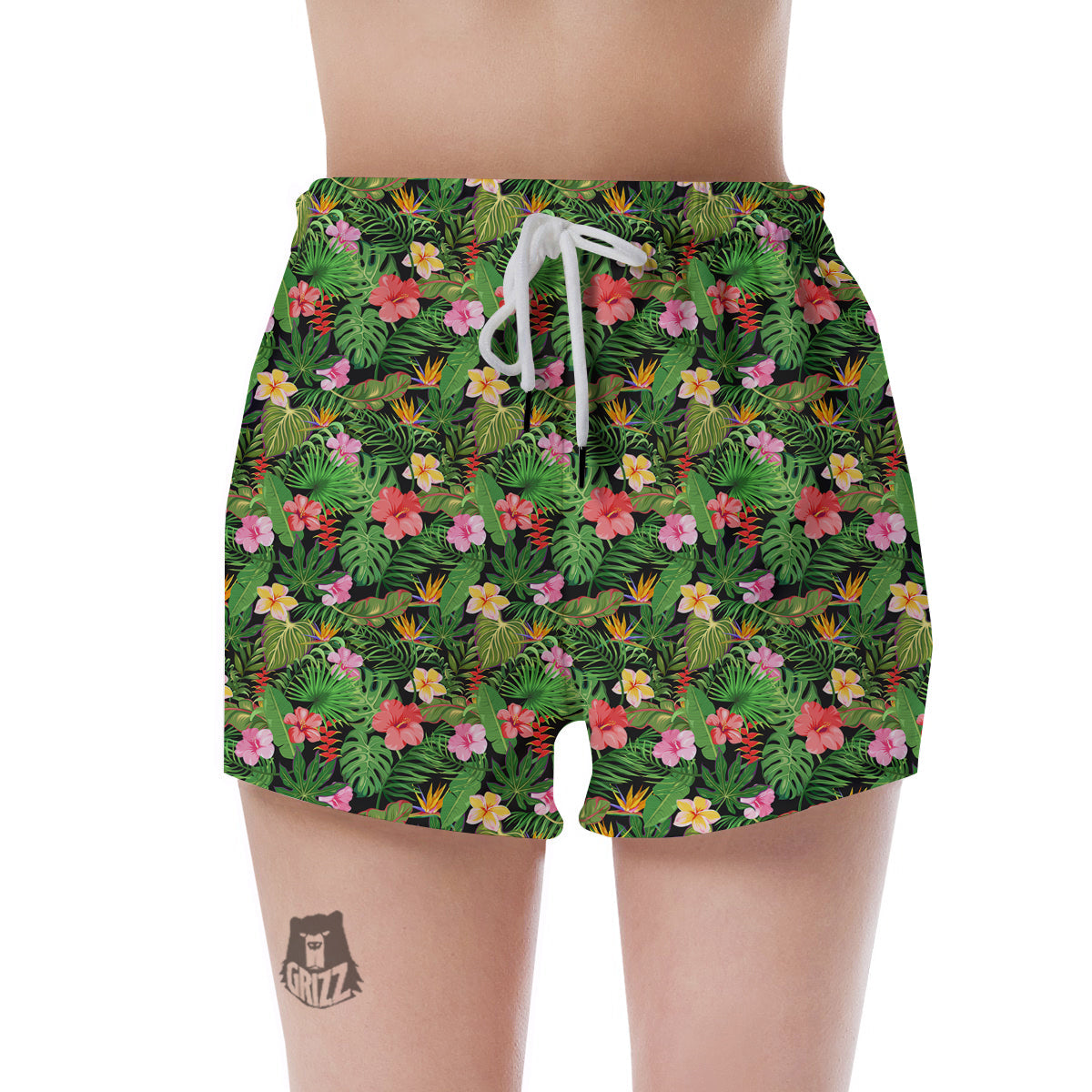 Tropical Aloha Hibiscus Print Pattern Women's Shorts-grizzshop