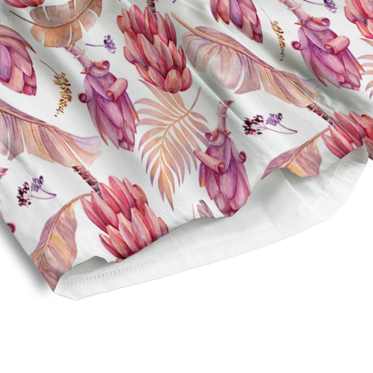 Tropical Banana Pink Print Pattern Men's Athletic Shorts