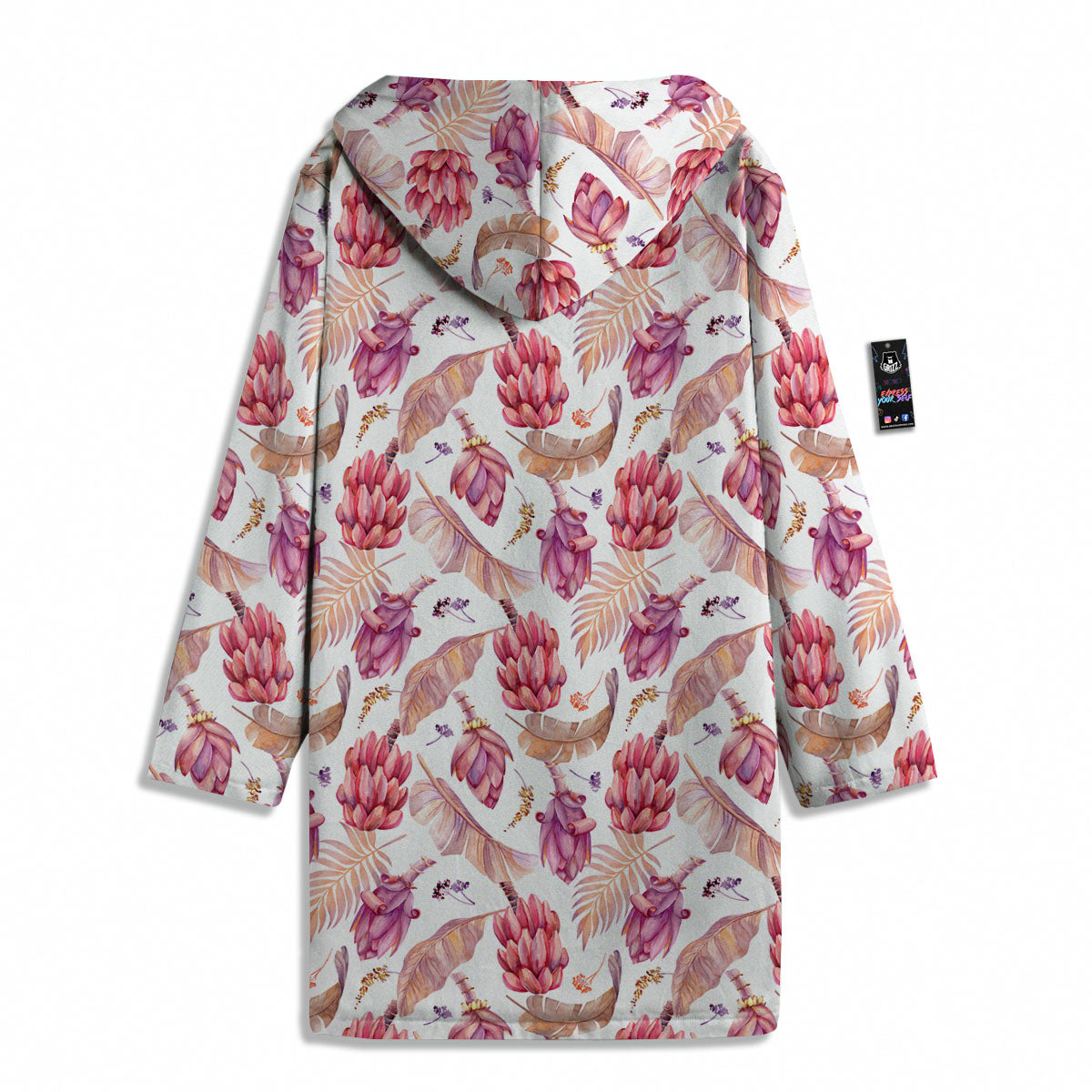 Tropical Banana Pink Print Pattern Men's Windbreaker Jacket-grizzshop