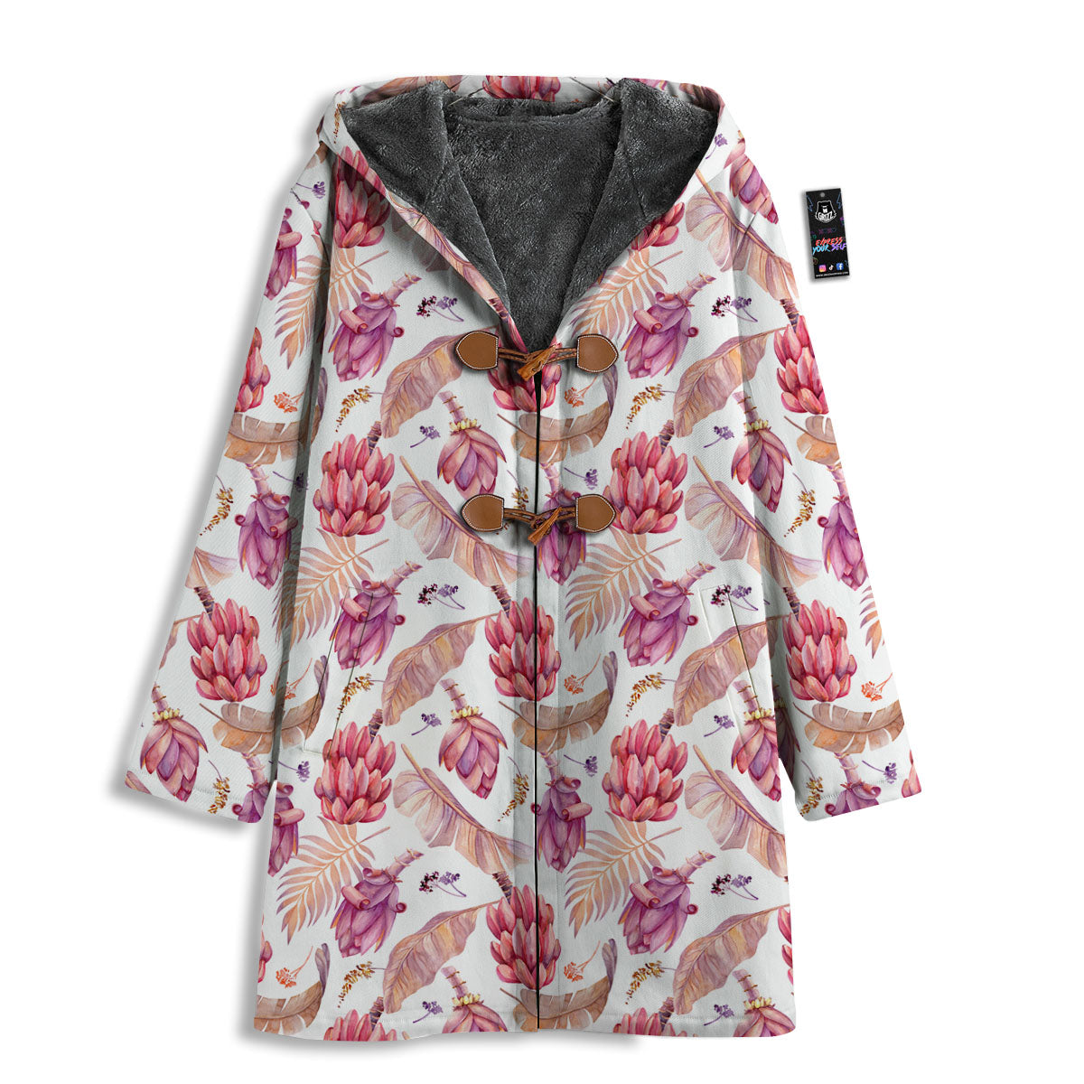 Tropical Banana Pink Print Pattern Men's Windbreaker Jacket-grizzshop