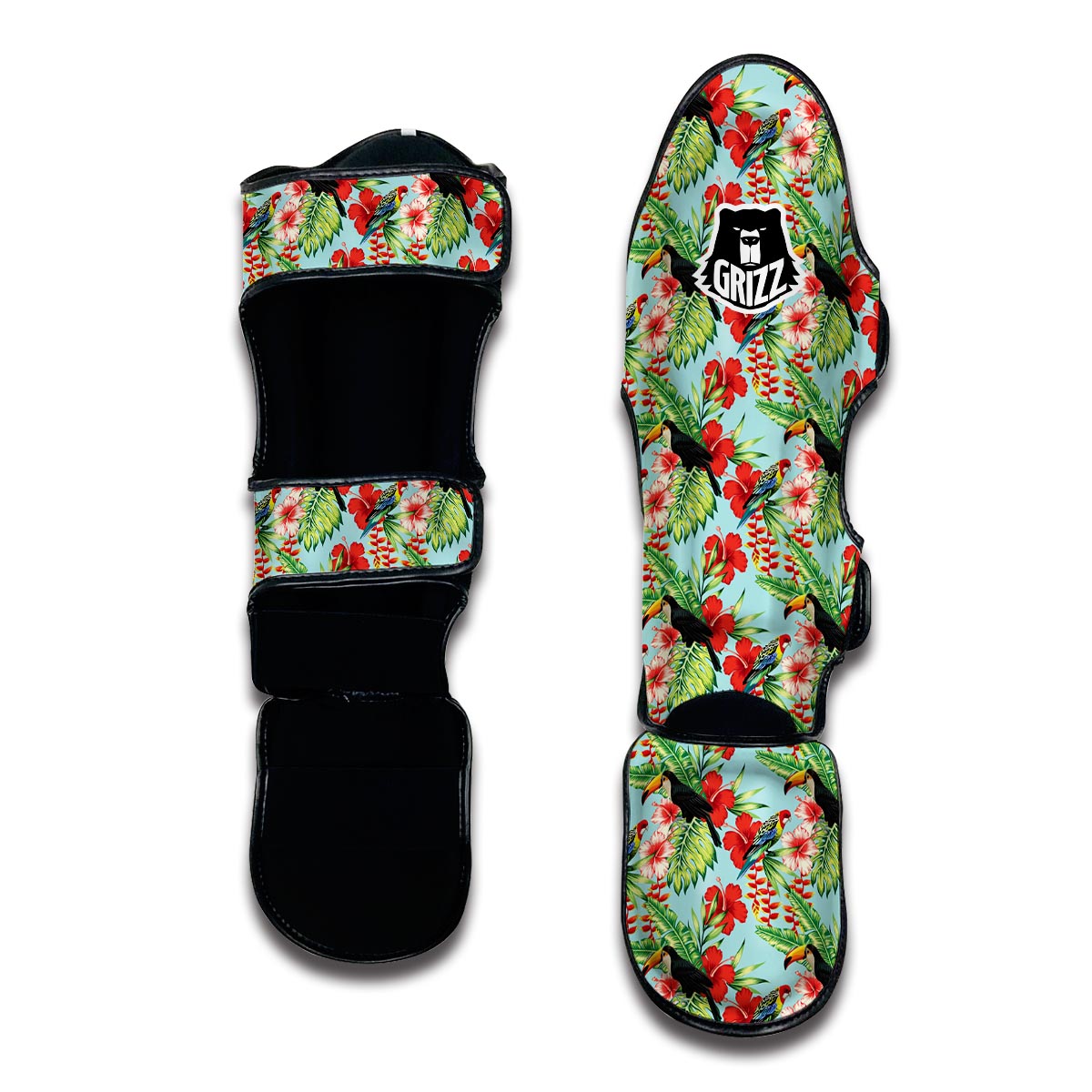 Tropical Bird Muay Thai Shin Guards-grizzshop