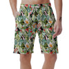 Tropical Bird Patchwork Print Men's Shorts-grizzshop